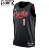 Camiseta Niños Portland Trail Blazers Anfernee Simons 2023-24 Nike City Edition Negro Swingman